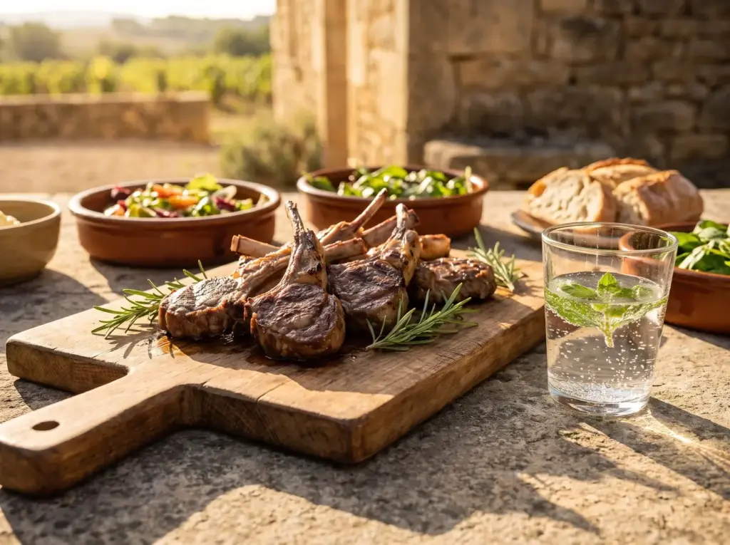 Côtelettes d'agneau grillées au romarin