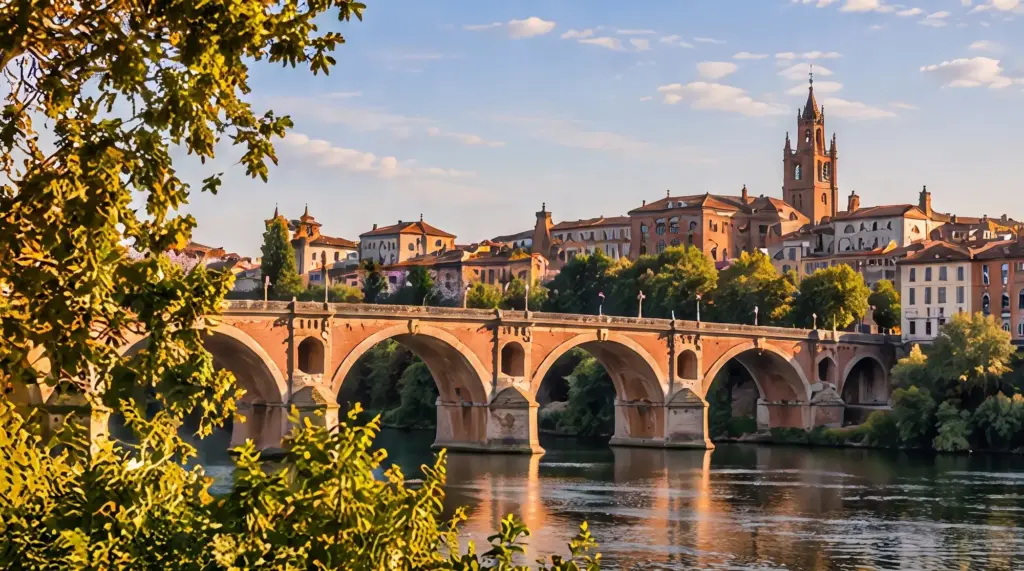 Le Pont-Vieux de Montauban au-dessus du Tarn